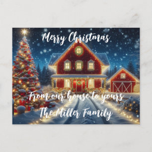 Postal Feliz Navidad desde nuestra casa a la tuya