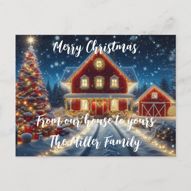 Postal Feliz Navidad desde nuestra casa a la tuya (Anverso)