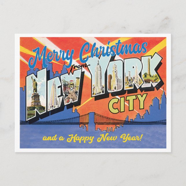 Postal Feliz Navidad desde Nueva York (Anverso)