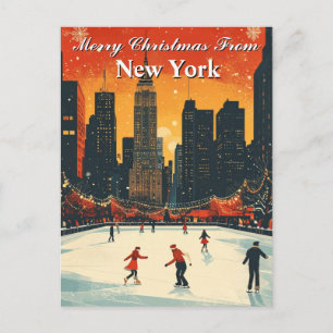 Postal Feliz Navidad desde Nueva York Festividad del Pati