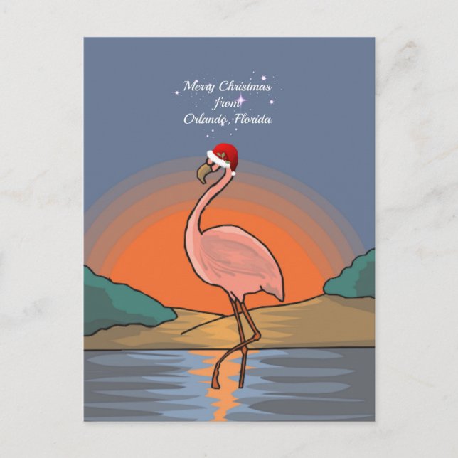 Postal Feliz Navidad desde Orlando, Florida (Anverso)