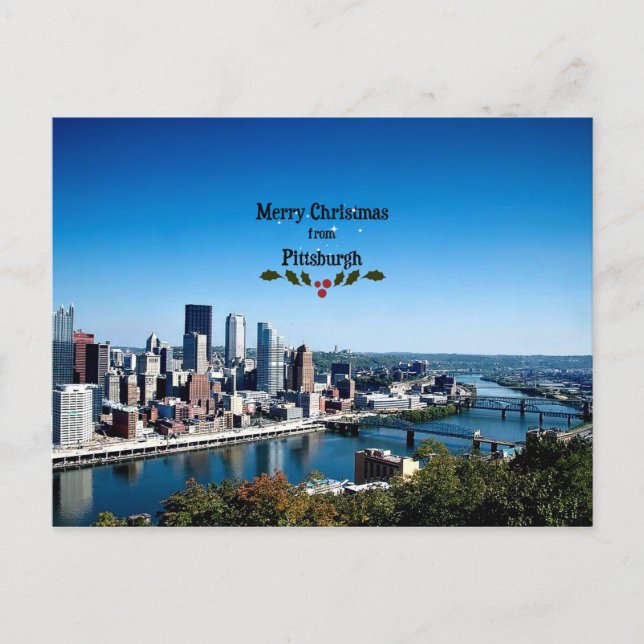 Postal Feliz Navidad desde Pittsburgh (Anverso)