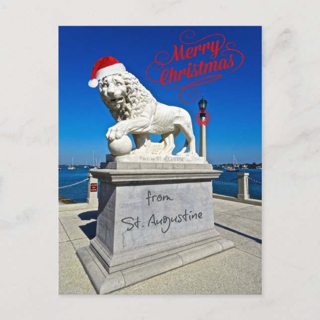 Postal Feliz Navidad desde St. (Saint Augustine Florida) (Anverso)