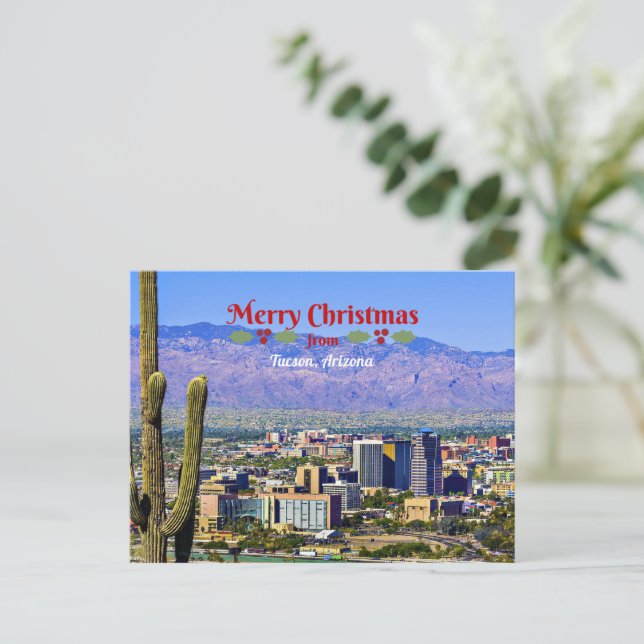 Postal Feliz Navidad desde Tucson, Arizona, (Anverso de pie)