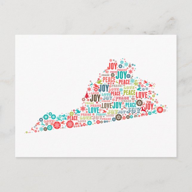 Postal Feliz Navidad desde Virginia (Anverso)