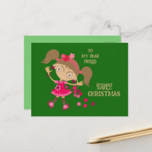 POSTAL FELIZ NAVIDAD DESEOS DE VACACIONES PARA AMIGO