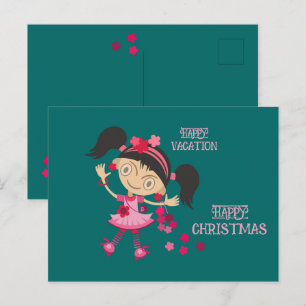 POSTAL FELIZ NAVIDAD DESEOS DE VACACIONES PARA AMIGO