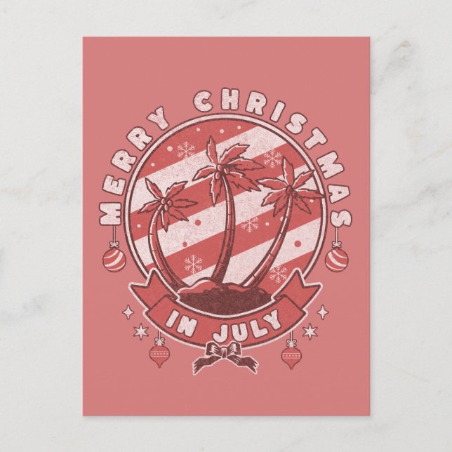 Postal Feliz Navidad en julio (Anverso)