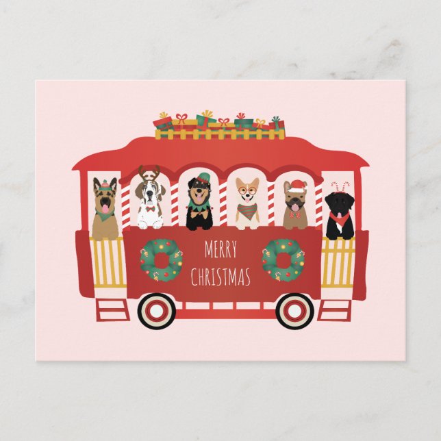 Postal Feliz Navidad en Trolly (Anverso)