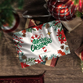 Postal feliz navidad en u