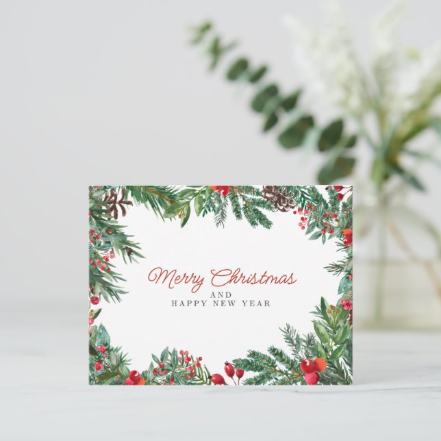 Postal feliz navidad en u (Anverso de pie)