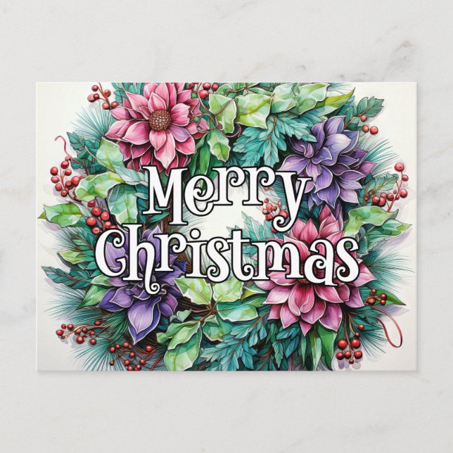 Postal Feliz Navidad Felices Fiestas, Todos (Anverso)