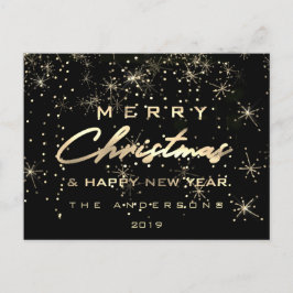 Postal Feliz Navidad Feliz Año Nuevo Lux Gold Joy