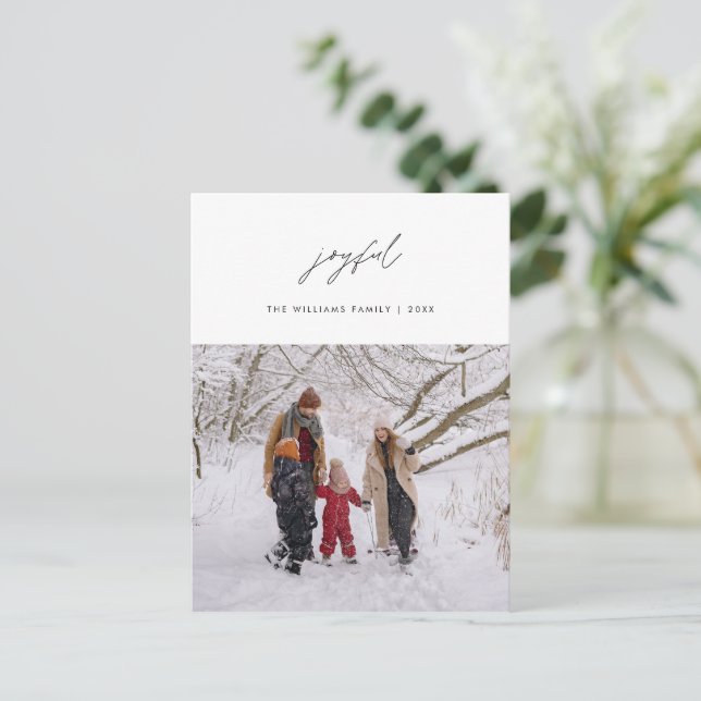 Postal Feliz Navidad, Feliz, Largometraje Fotográfico Fam (Anverso de pie)