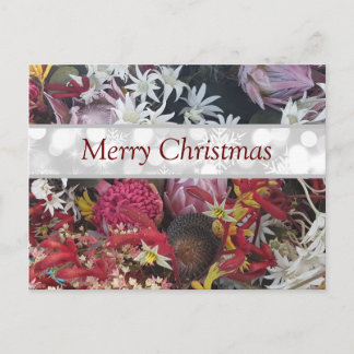 Postal Feliz Navidad Flores nativas australianas