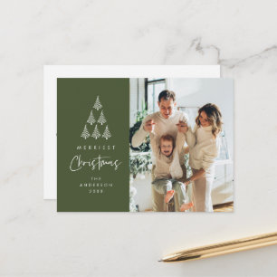 Postal Feliz Navidad, Foto de Familia del Árbol de Navida