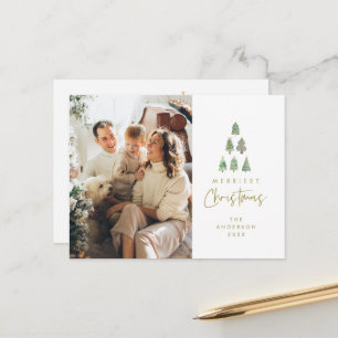 Postal Feliz Navidad, Foto de familia del árbol de Navida