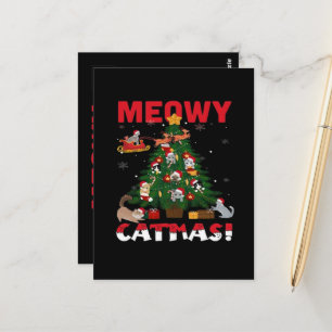 Postal Feliz Navidad gatuna