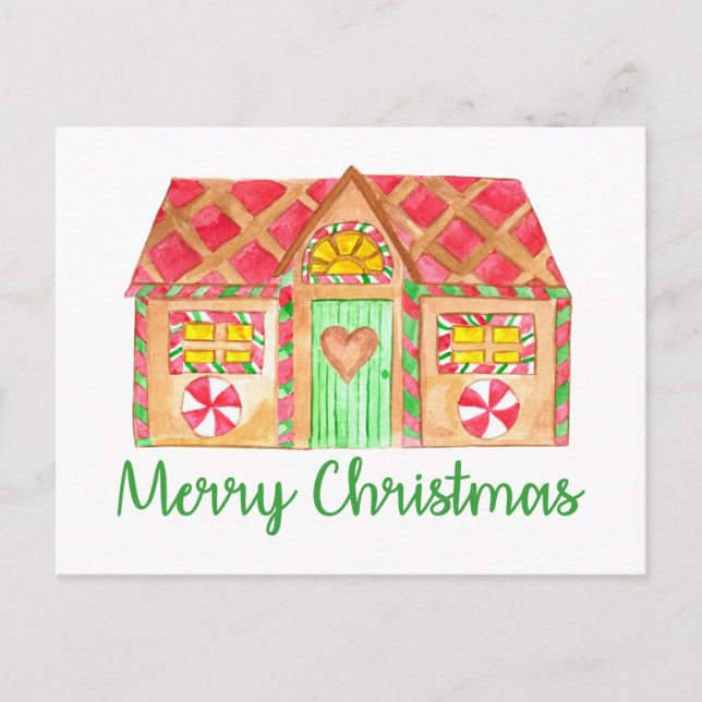 Postal Feliz Navidad Gingerbread (Anverso)