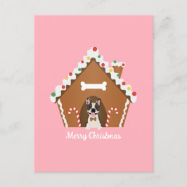 Postal Feliz Navidad Gingerbread Dog House