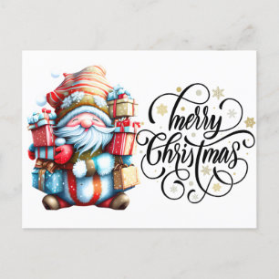 Postal Feliz Navidad Gnome