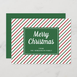 Postal Feliz Navidad Green White Stristris