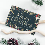 Postal Feliz Navidad Holly y Berries<br><div class="desc">Feliz Navidad Holly y Berries</div>