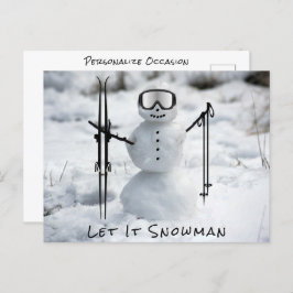 Postal Feliz Navidad Invierno de Invierno de descenso de