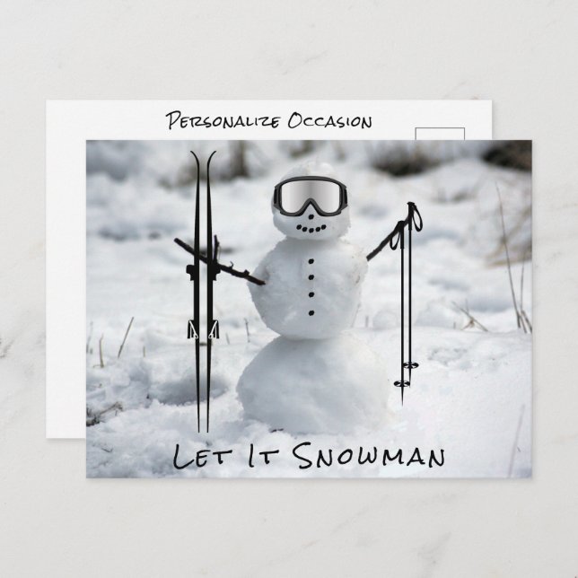 Postal Feliz Navidad Invierno de Invierno de descenso de  (Anverso / Reverso)