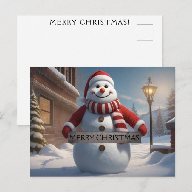 Postal Feliz Navidad Llenos De Alegría Y Amor (Anverso / Reverso)