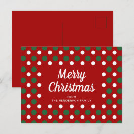 Postal Feliz Navidad Lunares Rojo