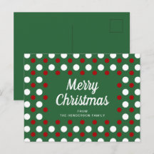 Feliz Navidad Lunares Verde