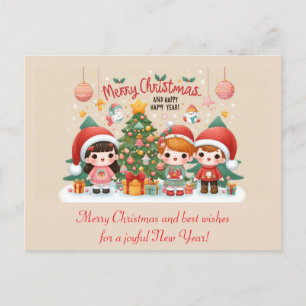 Postal Feliz Navidad, mejores deseos