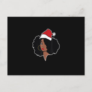 Postal Feliz Navidad Melanina negro afroamericano San