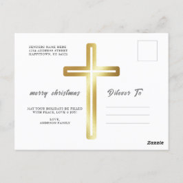 Postal Feliz Navidad moderna y simple foto