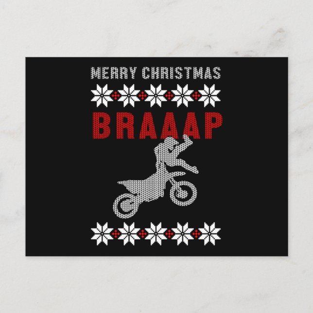Postal Feliz Navidad Motocross Motocross Christma (Anverso)