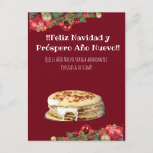 Postal Feliz Navidad Navidades al Comelón de Pupusas