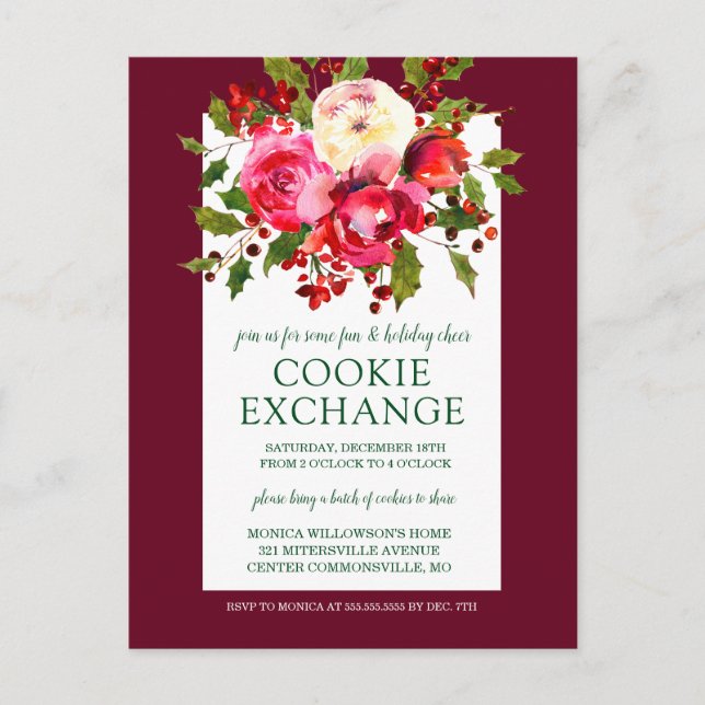Postal Feliz Navidad | Navidades Cookie Exchange (Anverso)