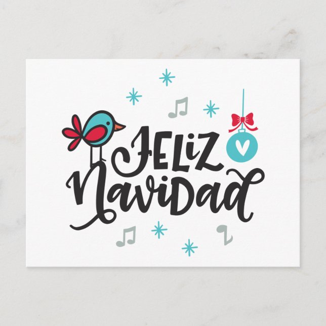 Postal Feliz Navidad, Navidades españoles (Anverso)