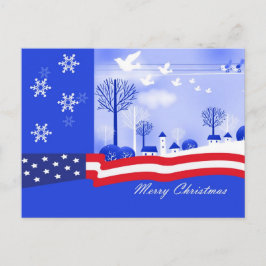 Postal Feliz Navidad. Navidades patrióticos