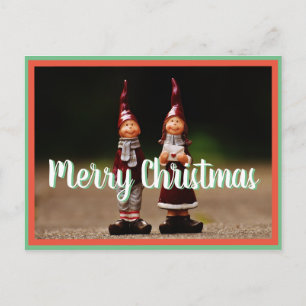 Postal Feliz Navidad norte polo elfos posttravesía