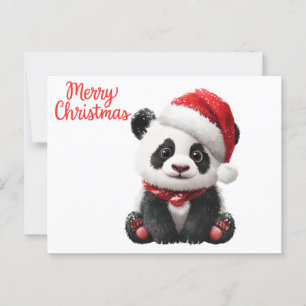 Postal Feliz Navidad Panda