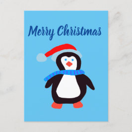 Postal Feliz Navidad Pingüino