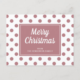 Postal Feliz Navidad Polka Rosa Polka Polka Rosa Polvorie