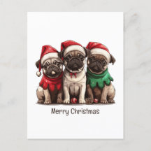 Feliz Navidad Pug Dogs