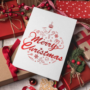 Postal Feliz Navidad, regalos de Navidades