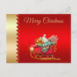 Postal Feliz Navidad, Santa Claus Sleigh, Navidades Regal