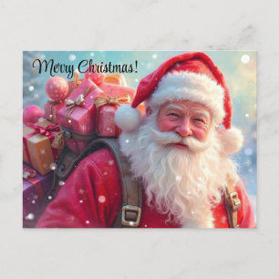 Postal Feliz Navidad Santa Cláusula