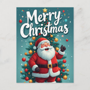Postal Feliz Navidad Santa Fiesta