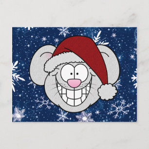 Postal Feliz Navidad Santa Ratón Gráficos Screwball